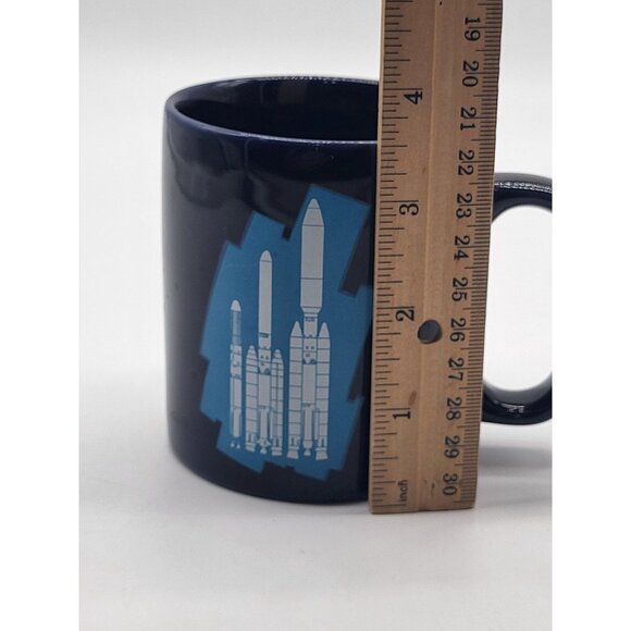 VTG KILN CRAFT Coffee Mug Cup  "Titan Team" Staffordshire England Blue Missile - Picture 5 of 5